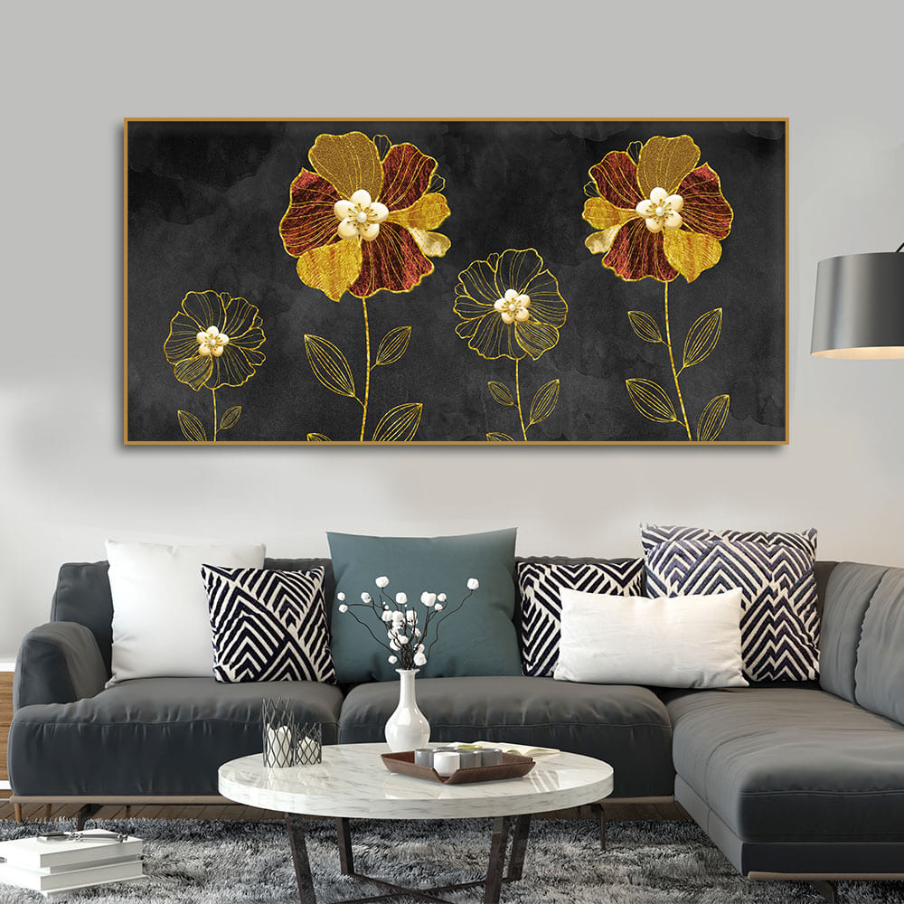 Luxury Style Flower Premium Wall Painting