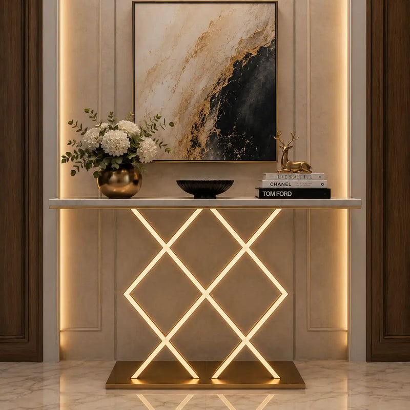 Luxury Style LED Console Table | Designer Modern Home Decor (SS 302)
