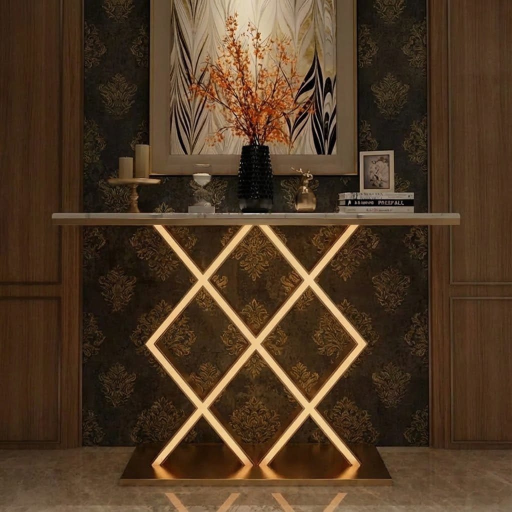 Luxury Style LED Console Table | Designer Modern Home Decor