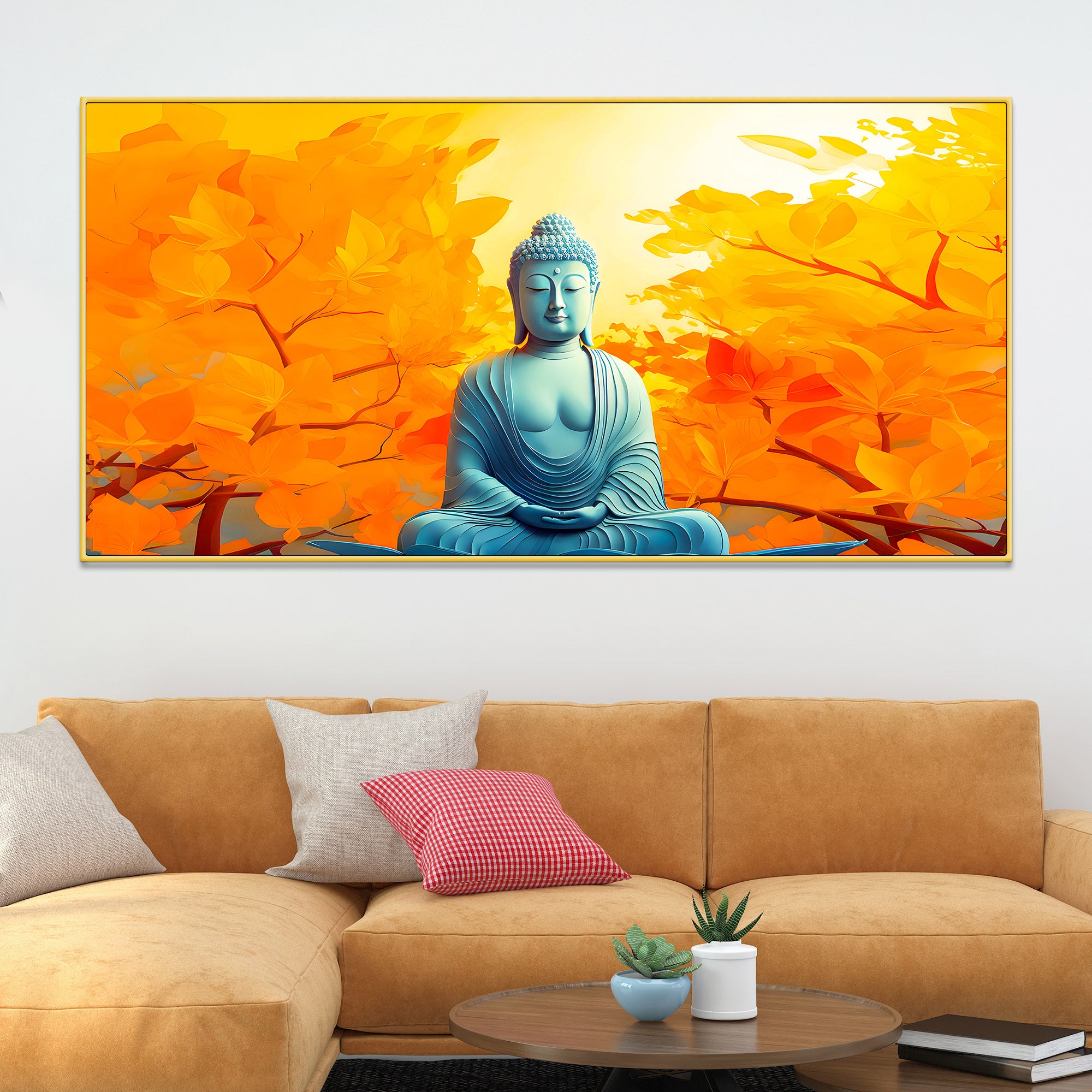  luxury-stylish-buddha-wall-painting