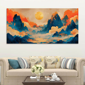 Luxury Sunset Abstract Canvas Wall Decor Painting
