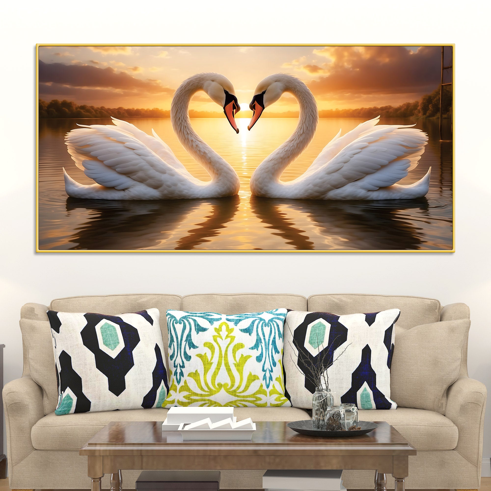 luxury-swan-couple-wall-art-painting-for-romantic-interiors