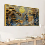 Luxury Textured Mountain Scene Abstract Canvas Painting for Home Decor