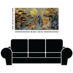 Luxury Textured Mountain Scene Abstract Canvas Painting for Home Decor