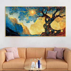 Luxury Tree of Life Abstract Canvas Painting for Home Decor