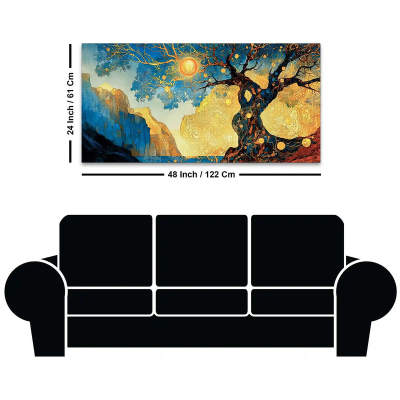 Luxury Tree of Life Abstract Canvas Painting for Home Decor