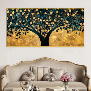 Luxury Tree of Life Canvas Wall Art Abstract Painting for Interiors
