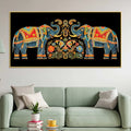 luxury-twin-elephant-traditional-indian-pattern-canvas-wall-painting
