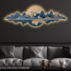 Luxury White Deer Landscape Premium Crystal Glass Backlit LED Painting