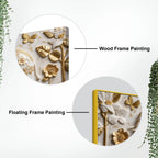 Luxury White & Gold Elephant 3D Canvas Wall Painting