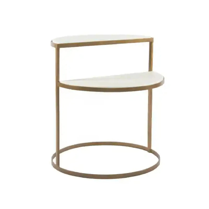 Luxury White Marble Side Table for Small Spaces