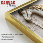 Luxury White Stallion 3D Canvas Wall Painting