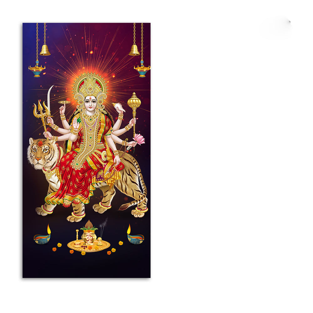 Maa Durga Spiritual Canvas Wall Painting