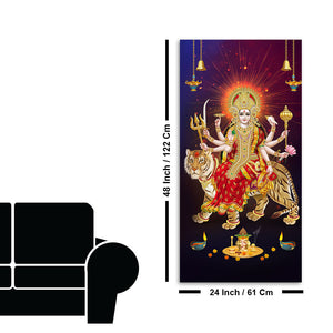 Maa Durga Spiritual Canvas Wall Painting