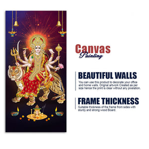 Maa Durga Spiritual Canvas Wall Painting