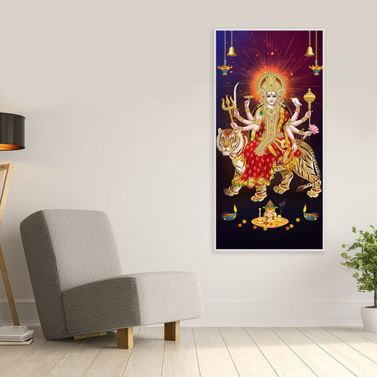 Maa Durga Spiritual Canvas Wall Painting