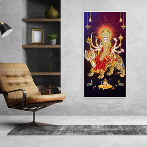 Maa Durga Spiritual Canvas Wall Painting