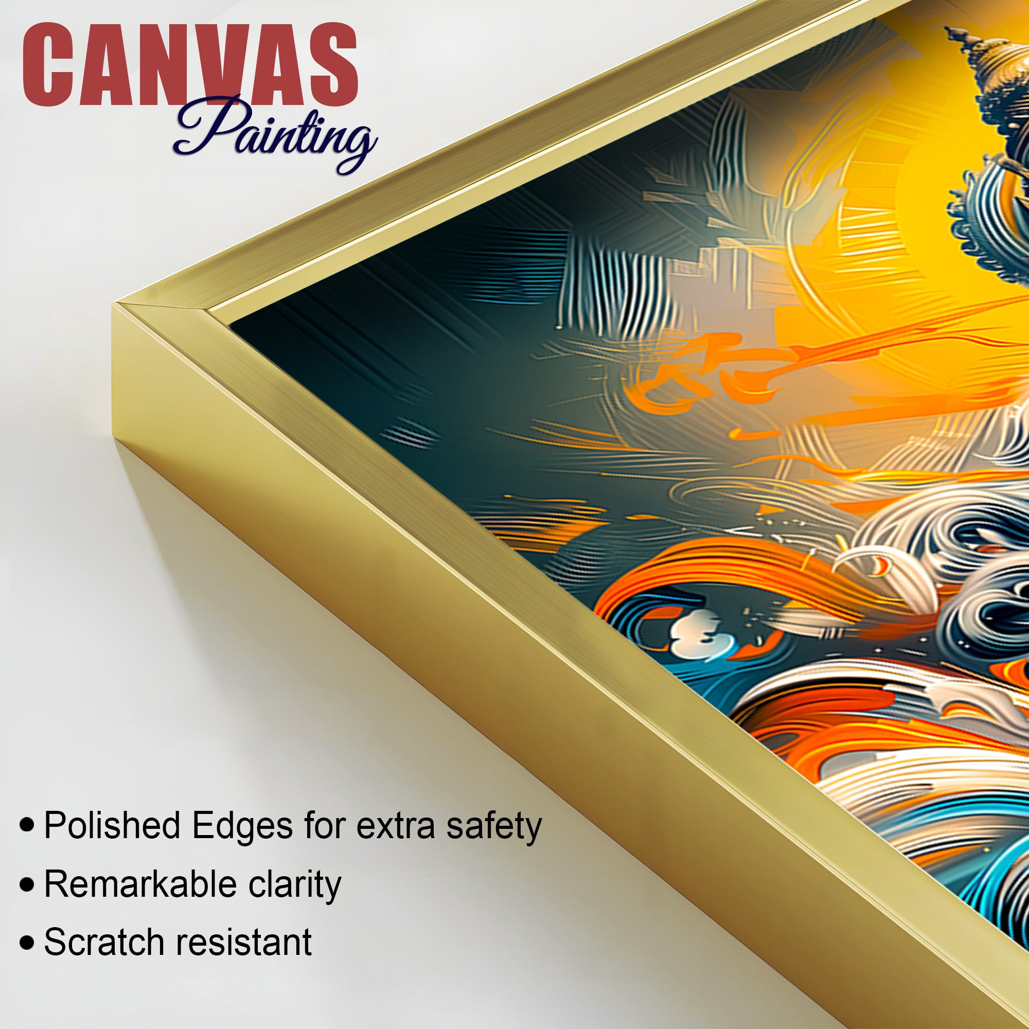 Maa Saraswati Playing Veena Canvas Wall Painting