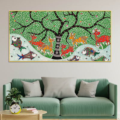 madhubani-canvas-wall-painting-for-wildlife-decor