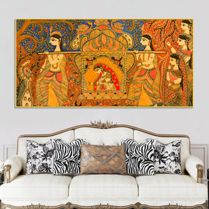 Madhubani Cultural Scene Painting | Premium Ethnic Home Decor