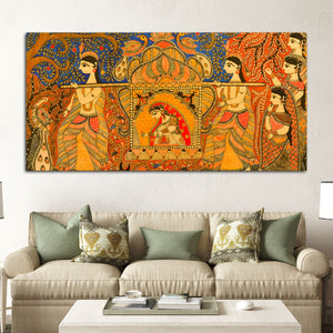 Madhubani Cultural Scene Painting | Premium Ethnic Home Decor