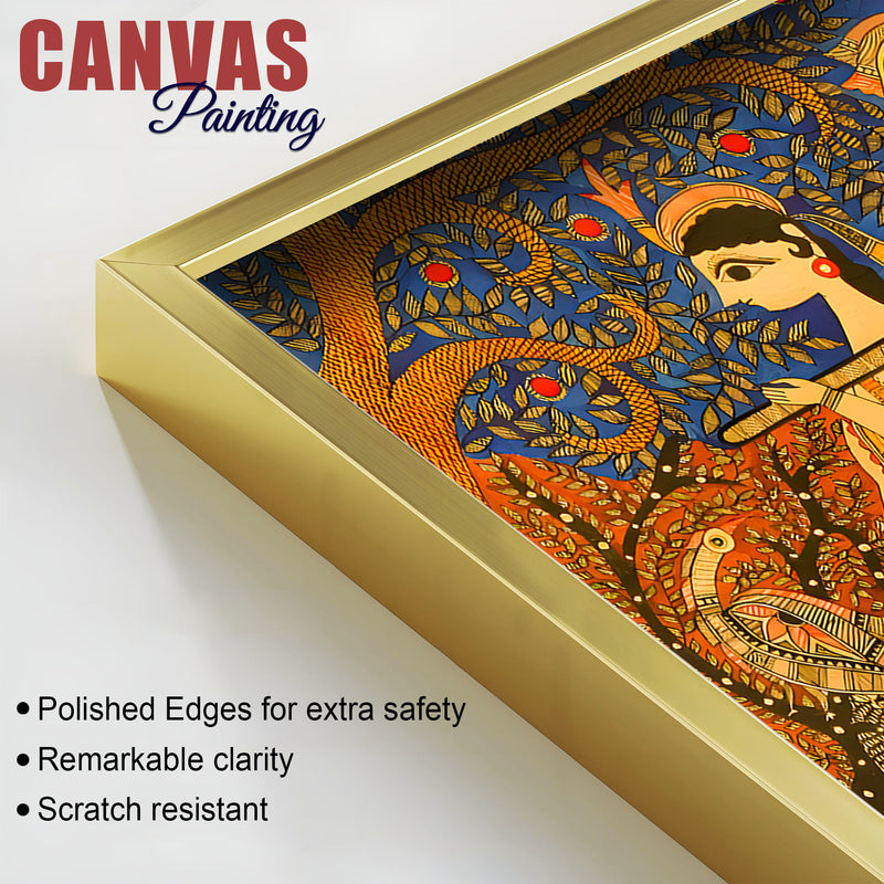 Madhubani Cultural Scene Painting | Premium Ethnic Home Decor