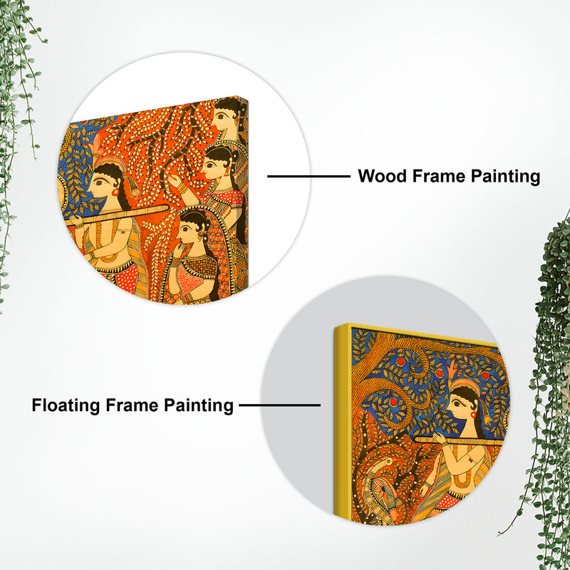 Madhubani Cultural Scene Painting | Premium Ethnic Home Decor