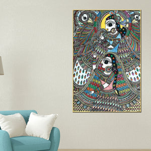 madhubani-devotional-art-radha-krishna-wall-painting