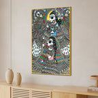 Madhubani Devotional Art Radha Krishna Wall Painting