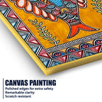 Madhubani Fish Canvas Painting for Cultural Home Décor