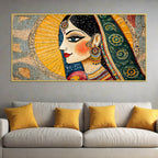 madhubani-indian-woman-canvas-wall-painting-for-home-wall-decor