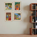 Madhubani Inspired Wall Art Frame Set of 4