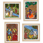 Madhubani Inspired Wall Art Frame Set of 4