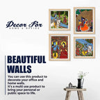 Madhubani Inspired Wall Art Frame Set of 4