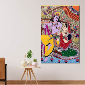 madhubani-radha-krishna-traditional-canvas-painting-for-spiritual-decor