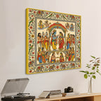 Madhubani Ram Sita Wedding Canvas Painting