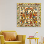 Madhubani Ram Sita Wedding Canvas Painting
