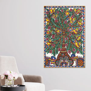 madhubani-tree-of-life-canvas-wall-painting-for-traditional-decor