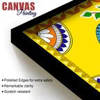 Madhubani Twin Fish Canvas Painting | Traditional Indian Decor