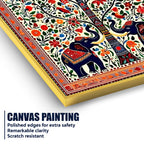 Madhubani Wall Art Canvas Wall Painting for Indian Décor