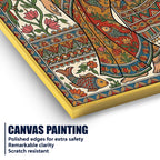 Madhubani Woman Canvas Painting for Traditional Indian Home Décor