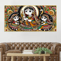 madhubani-women-theme-canvas-painting-ethnic-indian-wall-painting