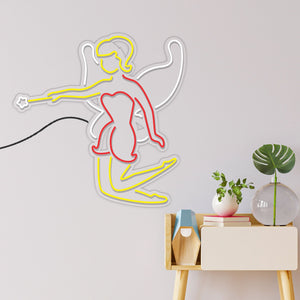 Magical Fairy in Red Dress Neon Sign LED Light