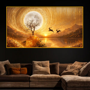 Magical Moonlight Crystal Glass Painting for Home Décor
