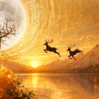 Magical Moonlight Crystal Glass Painting for Home Décor