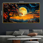 Magical Night Sky Floating Frame Crystal Wall Painting