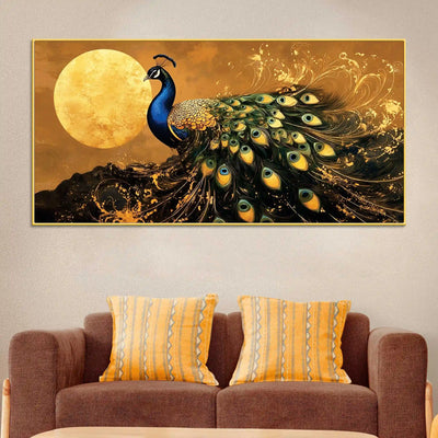 magnificent-peacock-dances-in-silence-under-the-golden-moon-canvas-wall-painting
