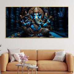 maha-ganesh-in-sacred-blue-premium-canvas-wall-painting-for-living-room-pooja-space