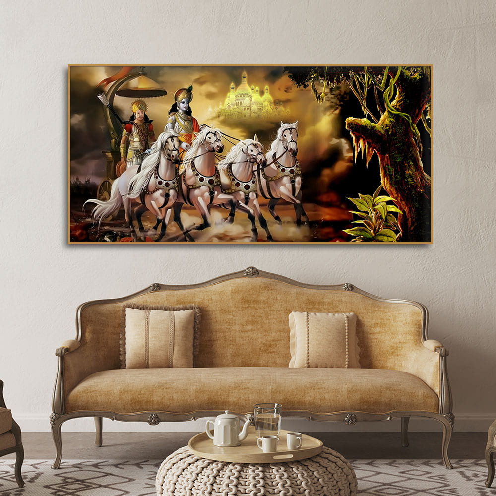 Mahabharat Shri Krishna Arjun Canvas