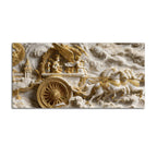 Mahabharata Krishna Rath 3D Canvas Wall Painting